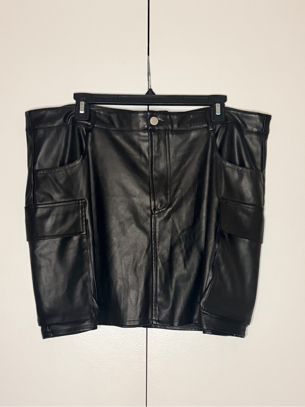Fashion Nova Faux Leather Cargo Mini Skirt